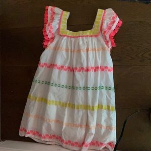 Tropical mini beach dress for girls